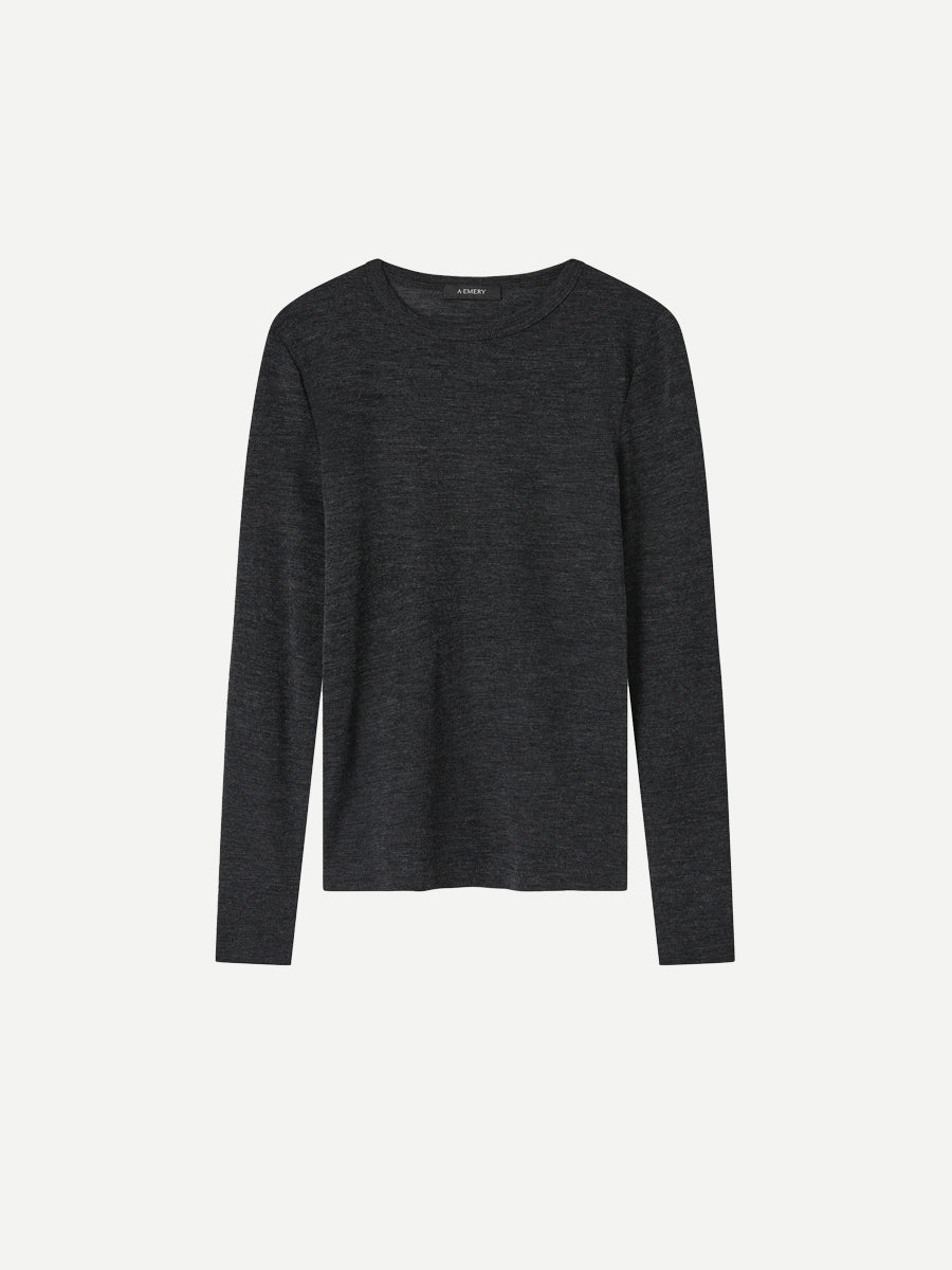 Willett Top in Charcoal Melange