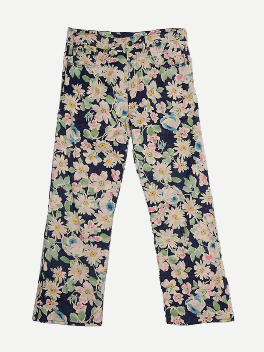 R13 | X-Boyfriend Jean in Layered Black Floral