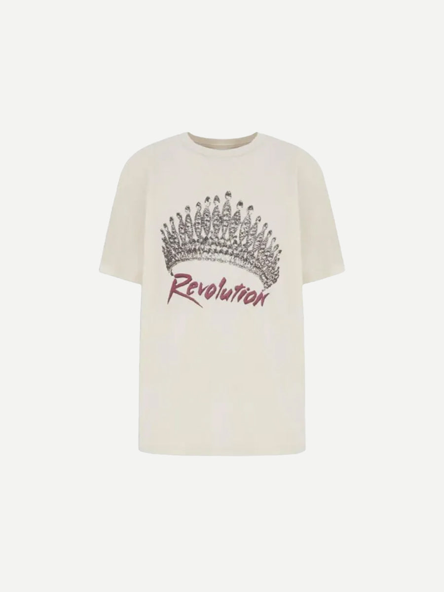 Marant Etoile Zewel Revolution Tee Shirt in Ecru