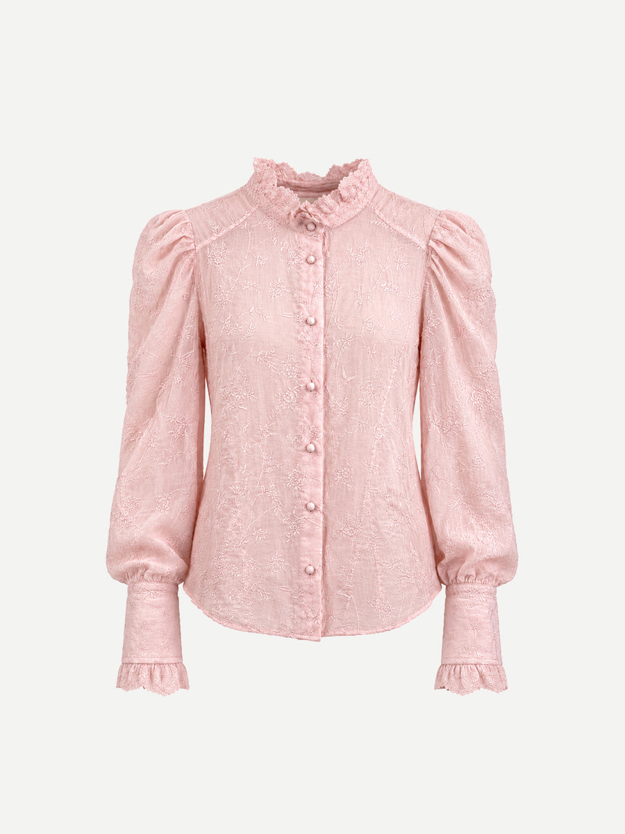 Isabel Marant Zorica Top in Pale Pink