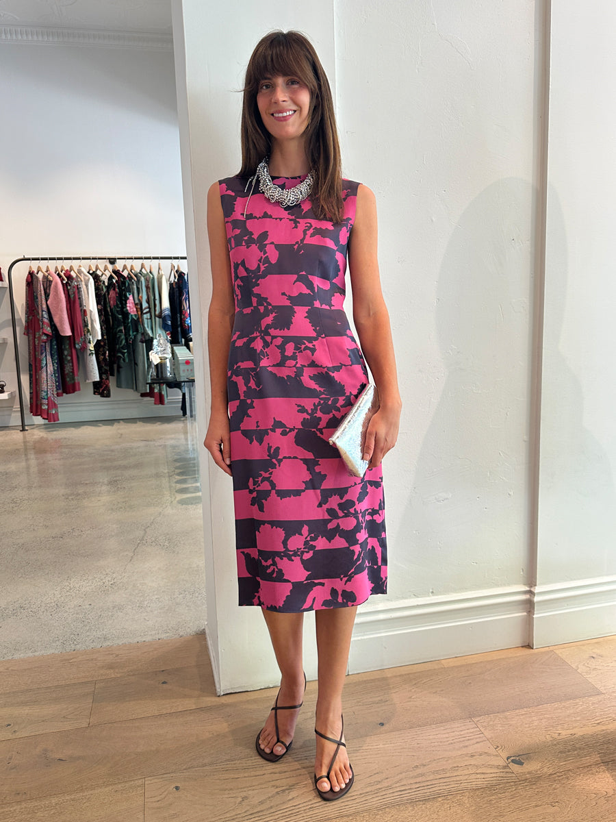 Delavina Dress in Fucshia