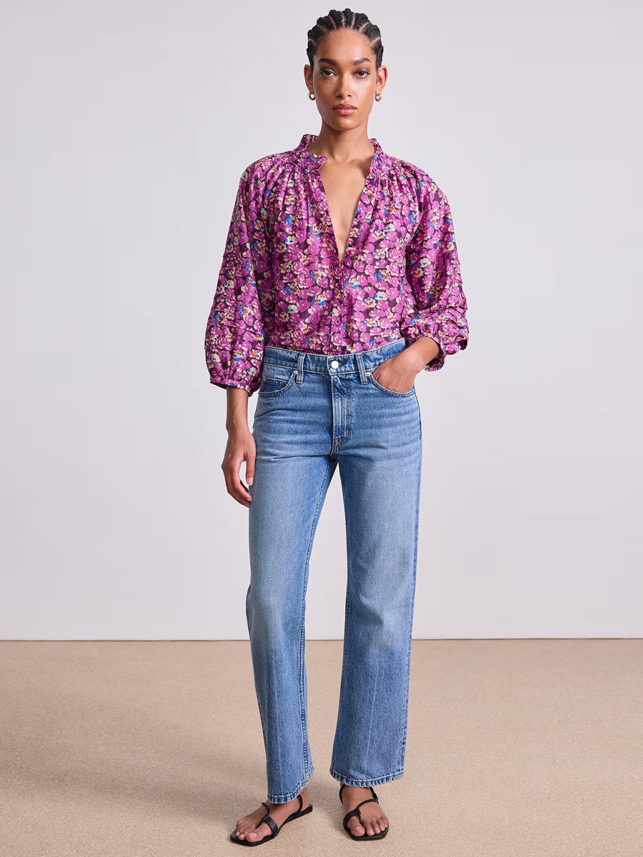 Trini Top in Floreette Peony