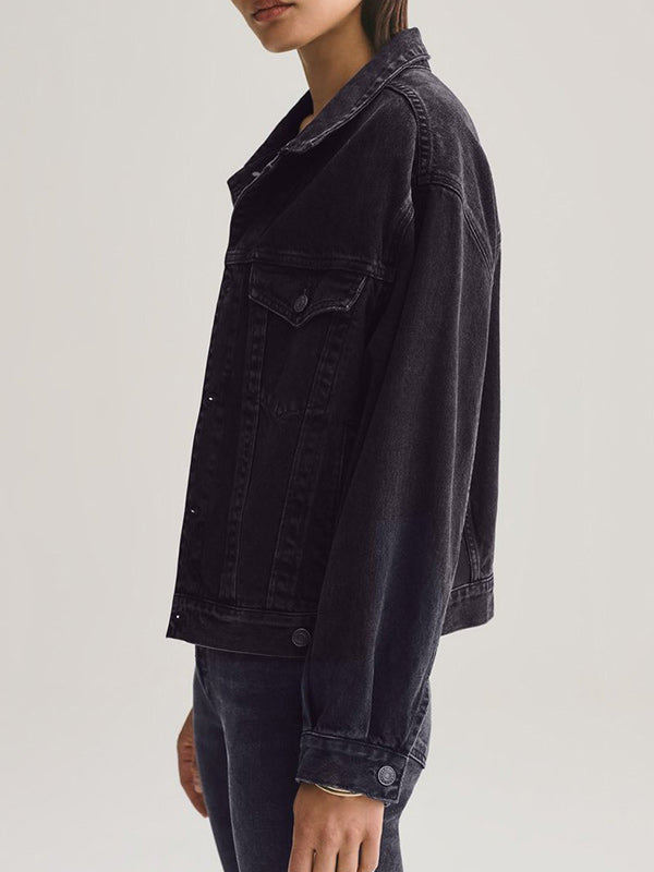 Agolde Charli Oversized Denim Jacket in Double Exposure