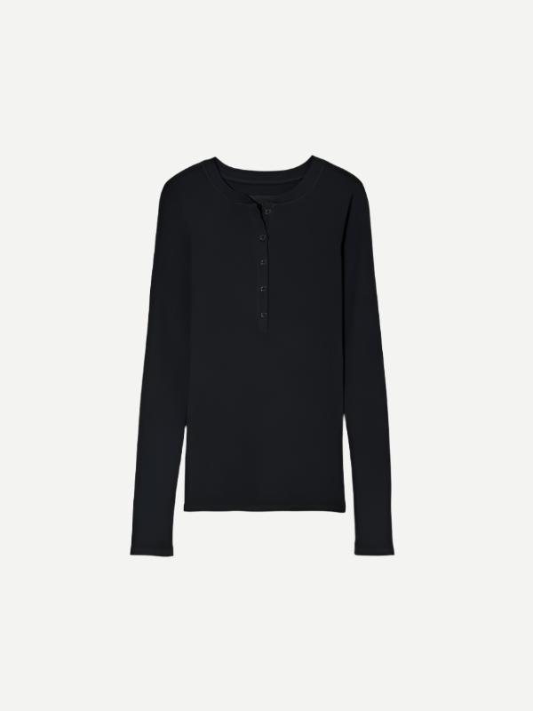Classic Henley Jet Black
