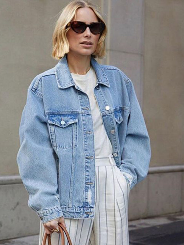 Anine Bing Rory Jacket in Vintage Blue