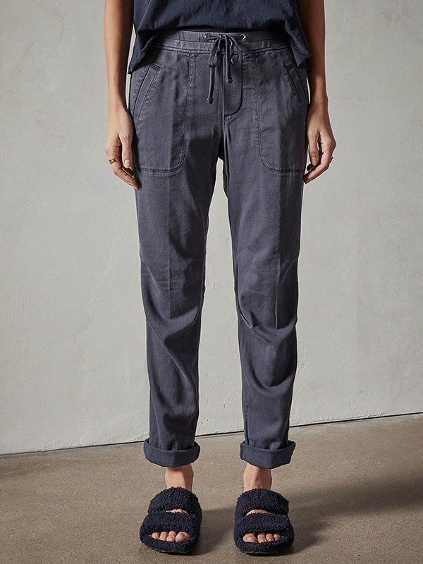 James Perse Soft Drape Utility Pant in Blue Oil