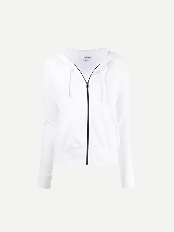 James Perse Vintage French Terry Zip Hoody in White