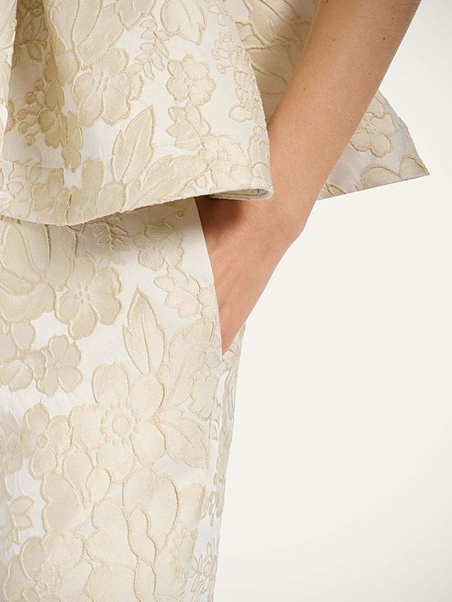 La DoubleJ 24/7 Matelasse Jacquard Pants in Peony Ivory | Shop Adam Heath Instore and Online
