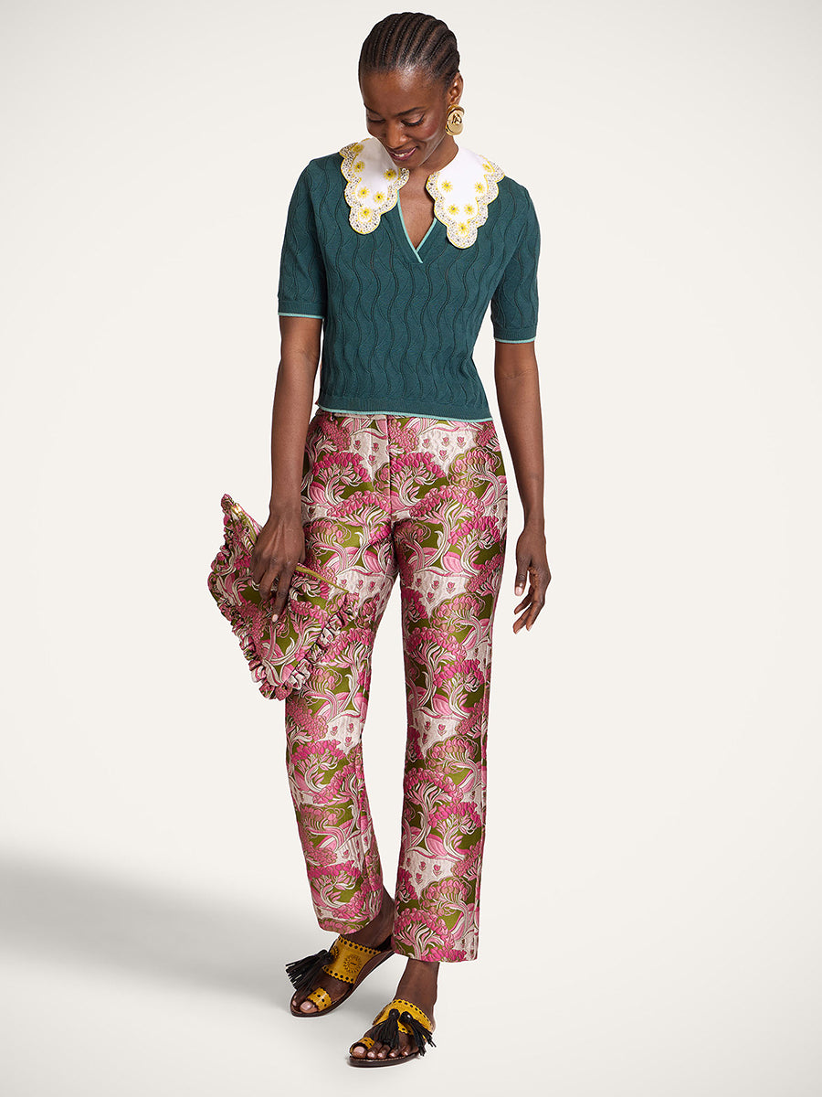 La DoubleJ 24/7 Pants in Florette Jacquard
