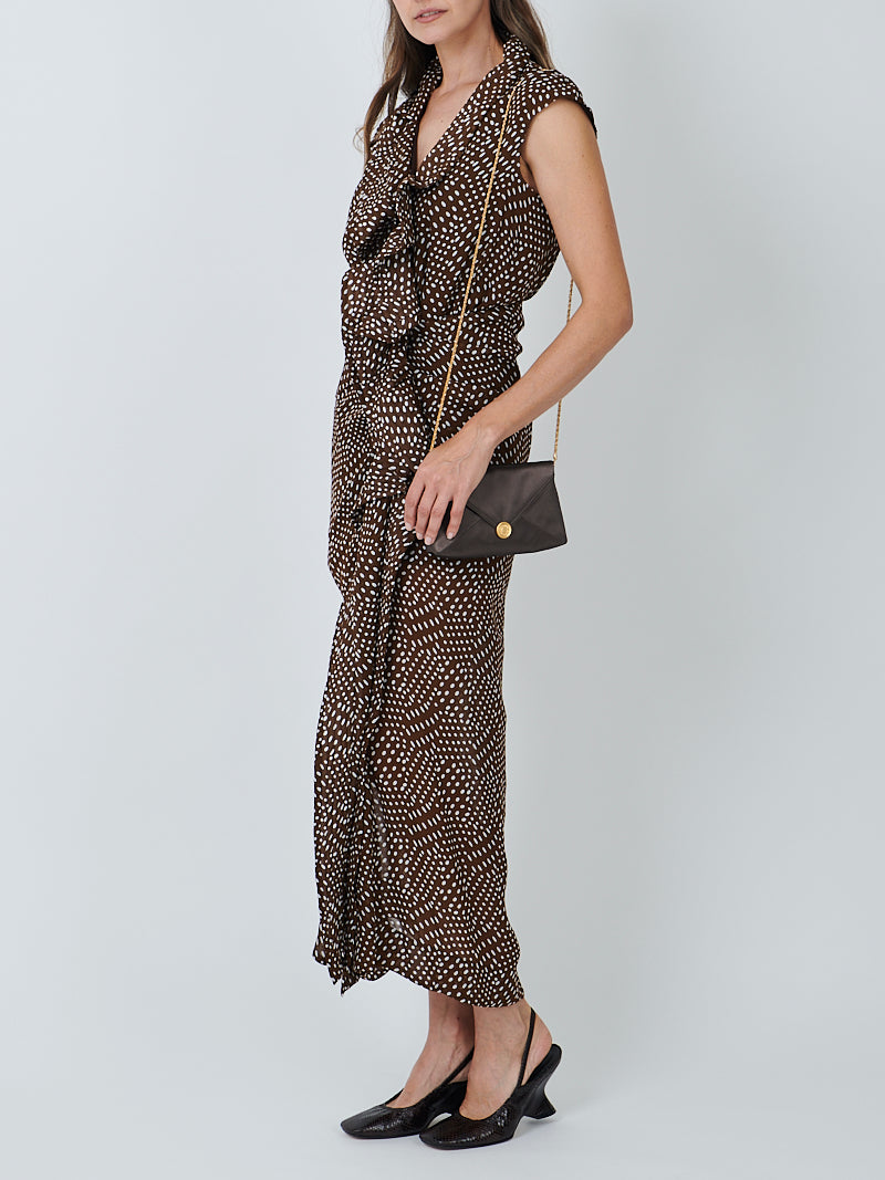 Dries Van Noten Envelope Bag in Dark Brown