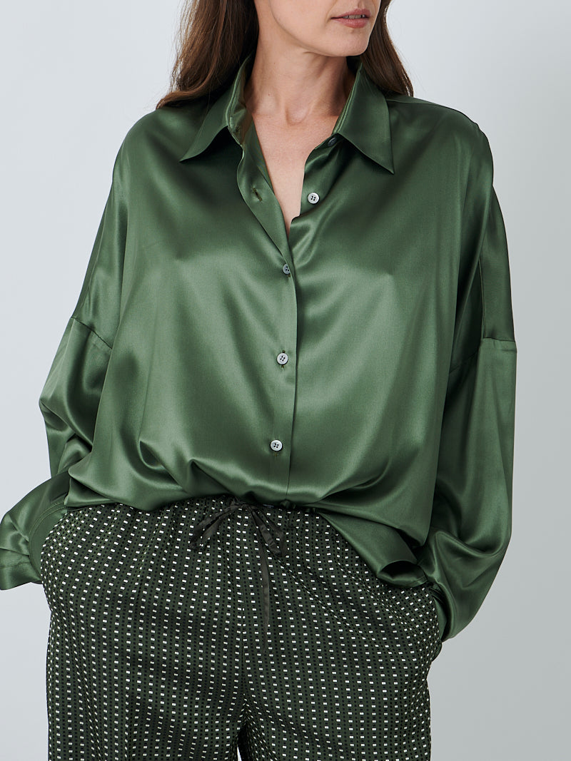 Dries Van Noten Casia Shirt in Khaki