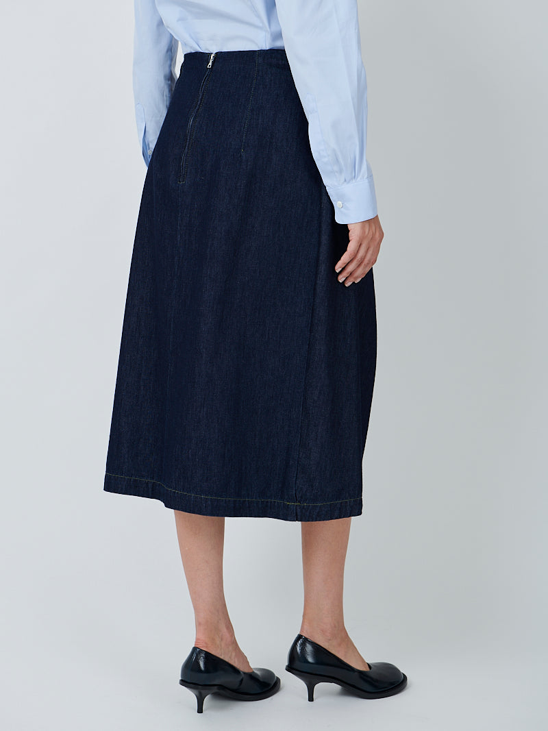 Sonista Denim Skirt in Indigo