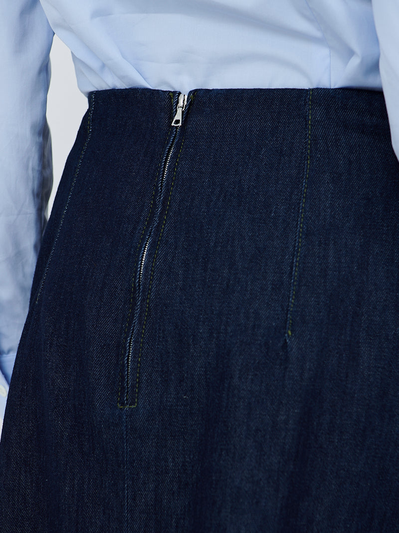 Sonista Denim Skirt in Indigo