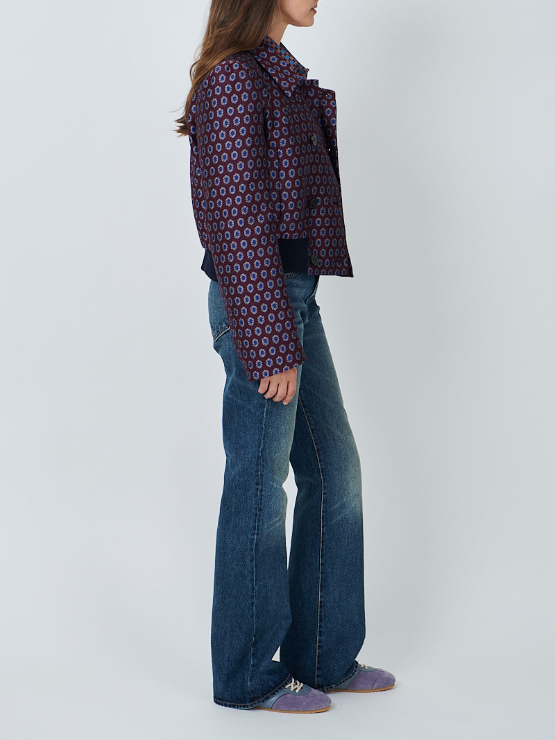 Dries Van Noten Vudy Jacket in Burgundy