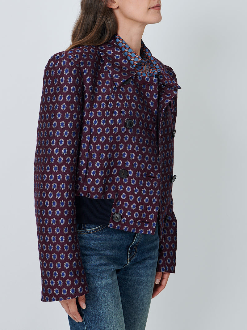 Dries Van Noten Vudy Jacket in Burgundy