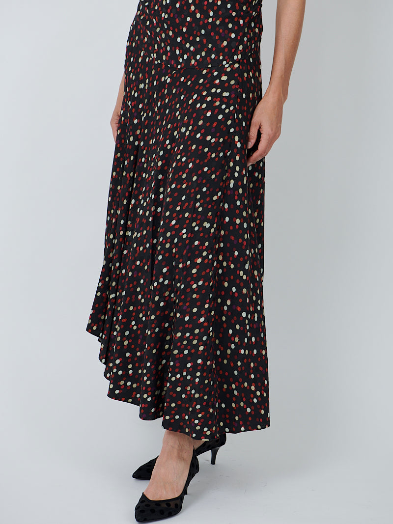 Isabel Marant Sakura Skirt in Black/Red Dot