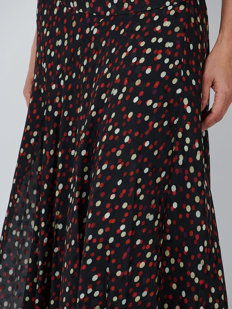 Isabel Marant Sakura Skirt in Black/Red Dot