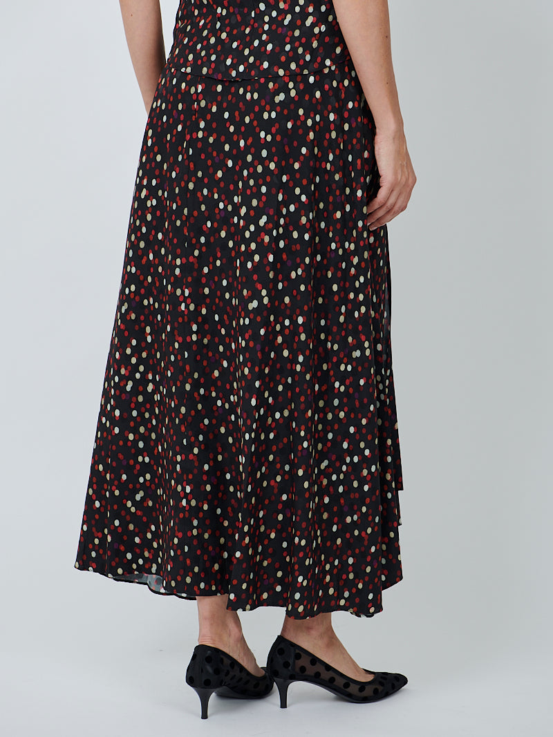 Isabel Marant Sakura Skirt in Black/Red Dot