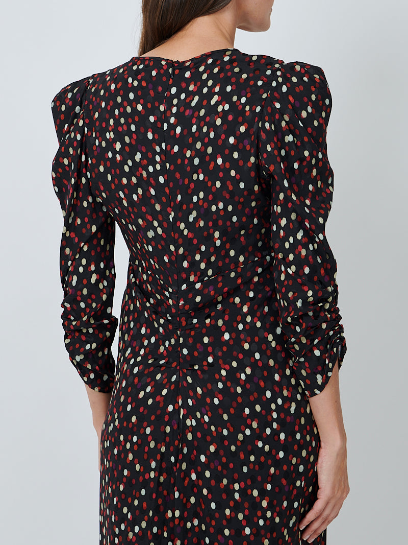 Isabel Marant Albini Dress in Black/Red Dot