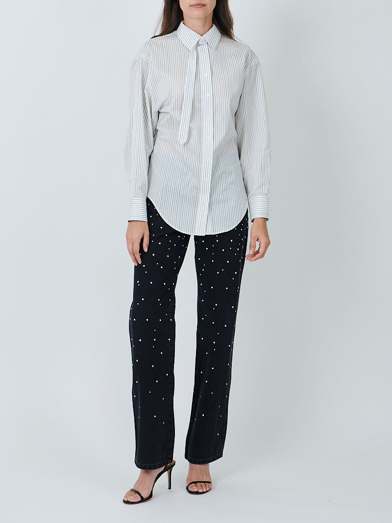 Aurora Shirt in Ecru/Black