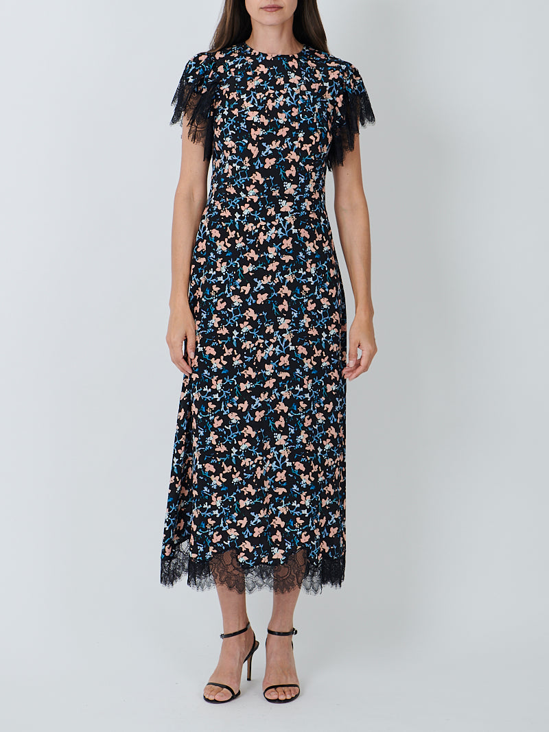Ulla Johnson Renee Cape Sleeve Dress in Nocturne