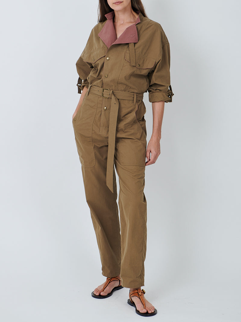Marant Etoile Dahona Jumpsuit in Khaki