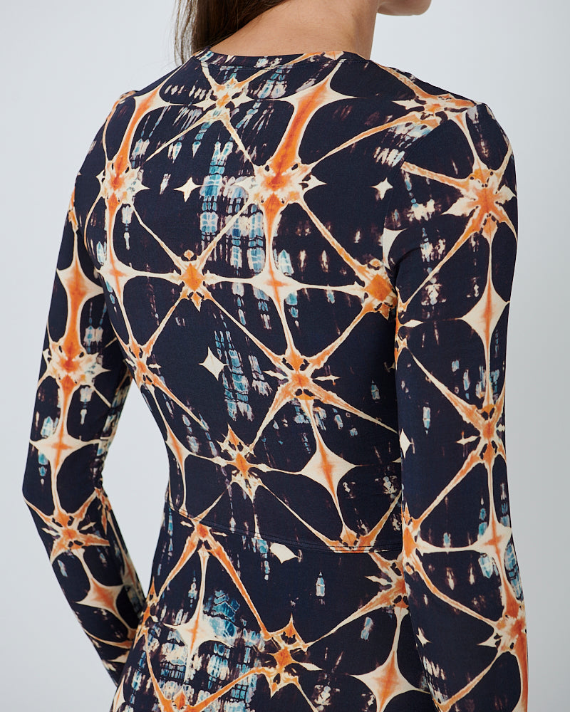 Ulla Johnson Naia Long Sleeve Ruched Midi Dress in Pheonix