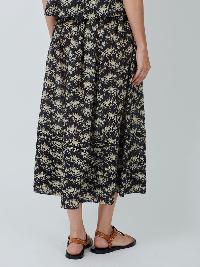 Marcie Skirt in Noir Rossier Floral