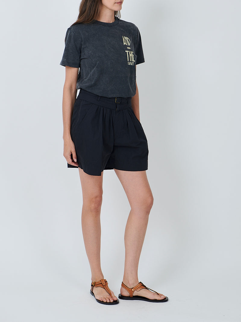 Marant Etoile Danica Shorts in Faded Black