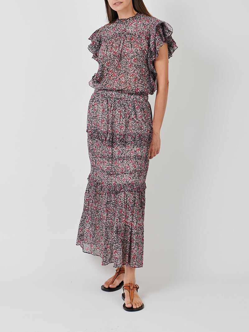 Isabel Marant Volomia Skirt in Crushed Berry