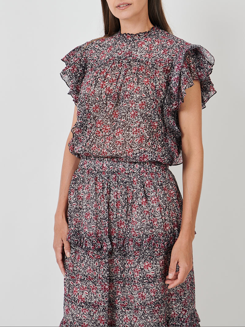 Isabel Marant Volomia Skirt in Crushed Berry