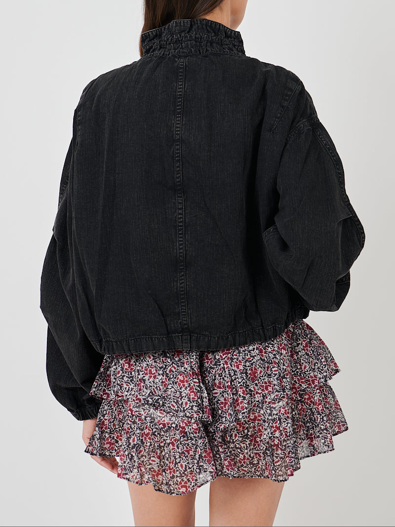 Plume Jacket in Faded Black