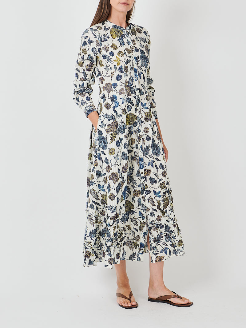 Ulla Johnson Laurentine Long Sleeve Dress in Porcelain