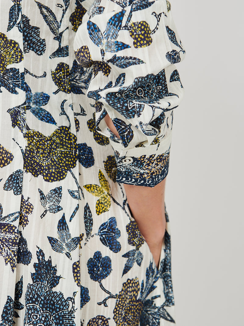 Ulla Johnson Laurentine Long Sleeve Dress in Porcelain