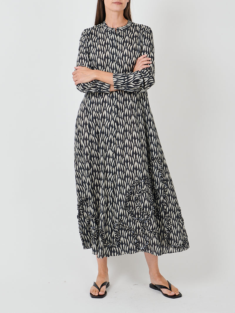 Laurentine Long Sleeve Dress in Graphite