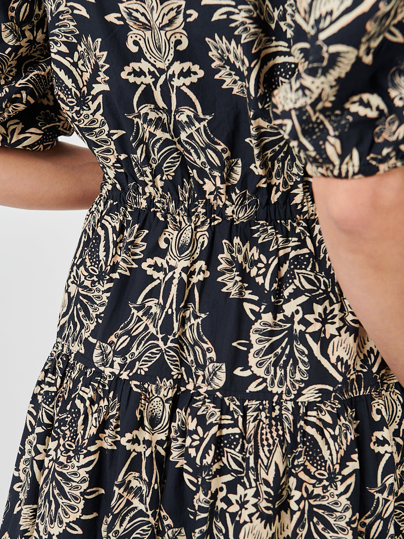 Harriet Midi Dress in Noir Floral