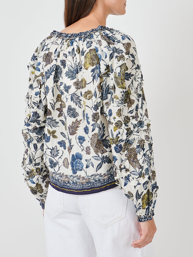 Azrou Blouse in Porcelain