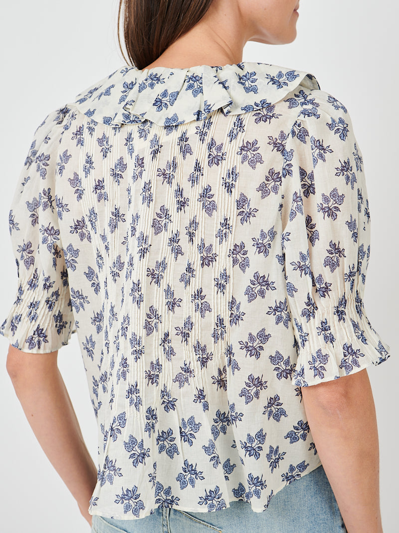 Doen Henri Top in Creme Pomegranate Bloom