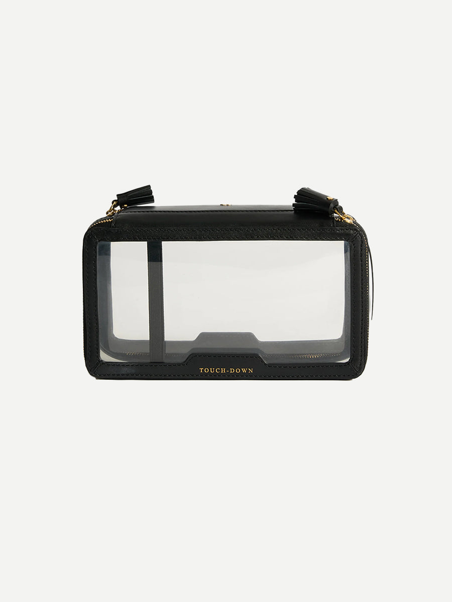 Anya Hindmarch Logo In-flight Case in Clear/Black