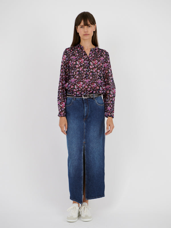 Isabel Marant Etoile Maria Top in Midnight/Pink