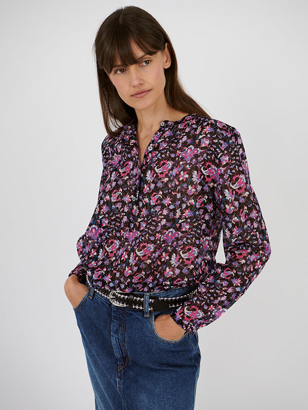 Isabel Marant Etoile Maria Top in Midnight/Pink