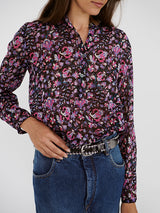 Isabel Marant Etoile Maria Top in Midnight/Pink