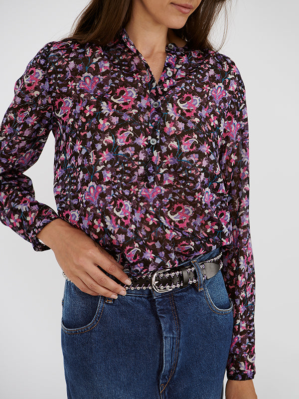 Isabel Marant Etoile Maria Top in Midnight/Pink