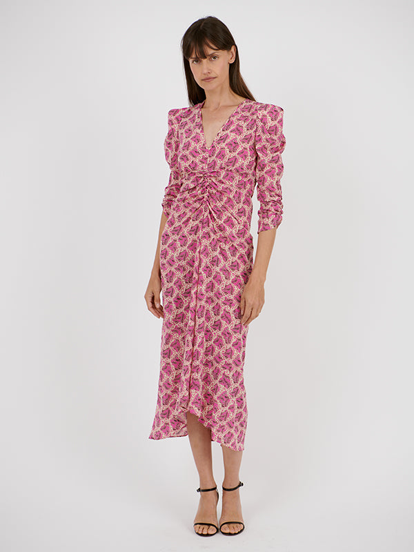 Isabel Marant Albini Dress in Fuschia
