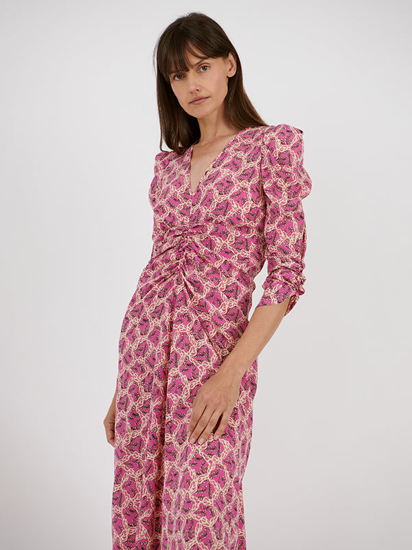 Isabel Marant Albini Dress in Fuschia