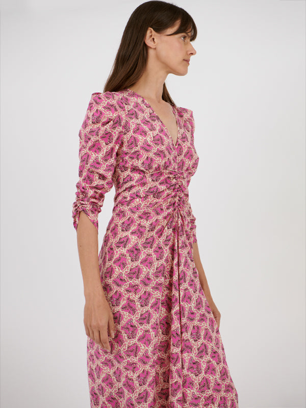 Isabel Marant Albini Dress in Fuschia