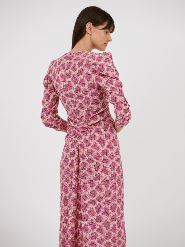 Isabel Marant Albini Dress in Fuschia