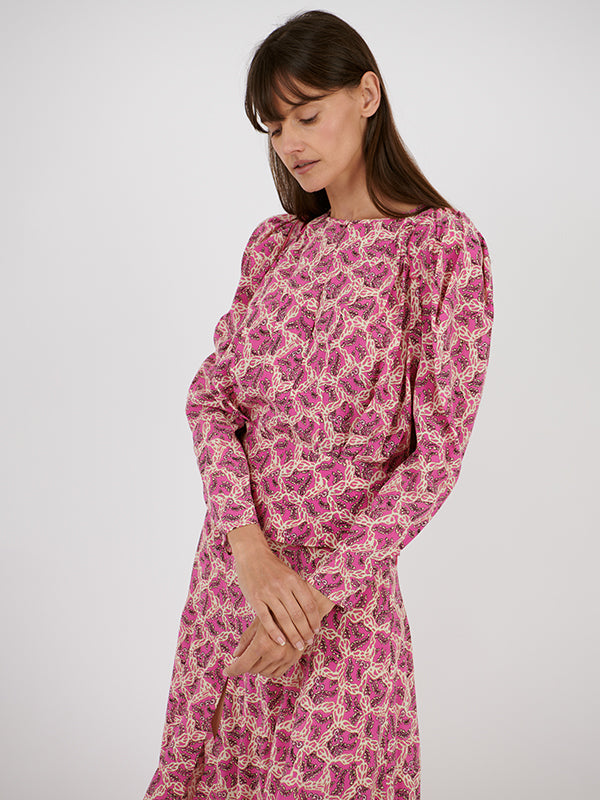 Isabel Marant Zarga Top in Fuschia