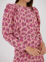 Isabel Marant Zarga Top in Fuschia
