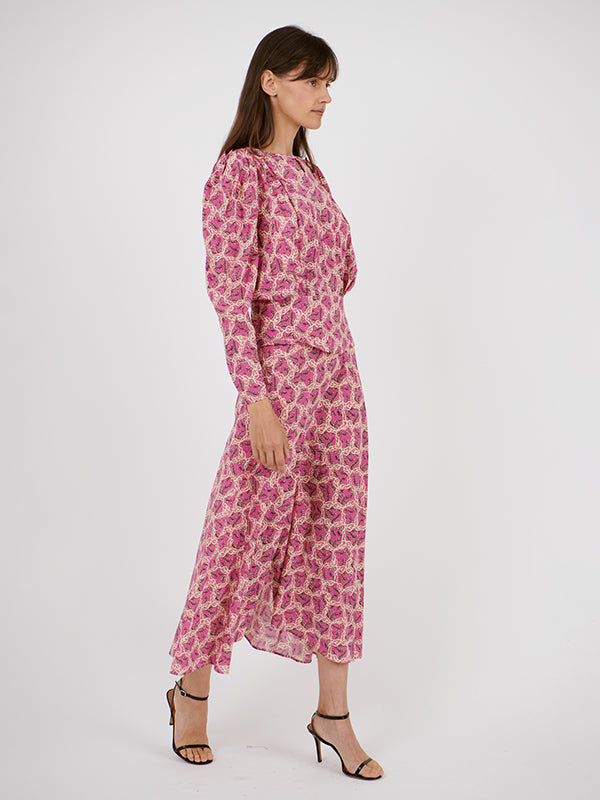 Isabel Marant Zarga Top in Fuschia